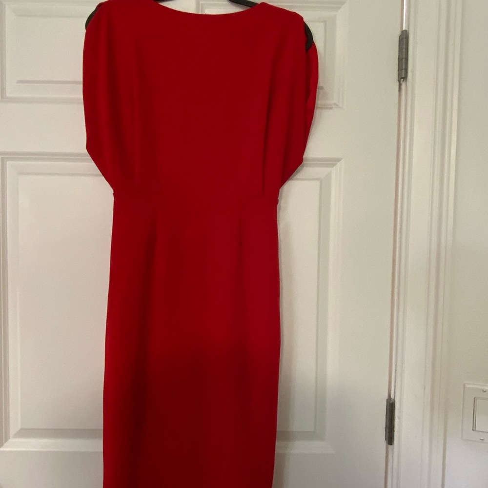 Alexia Admor Red Sheath Dress with Puff Sleeves